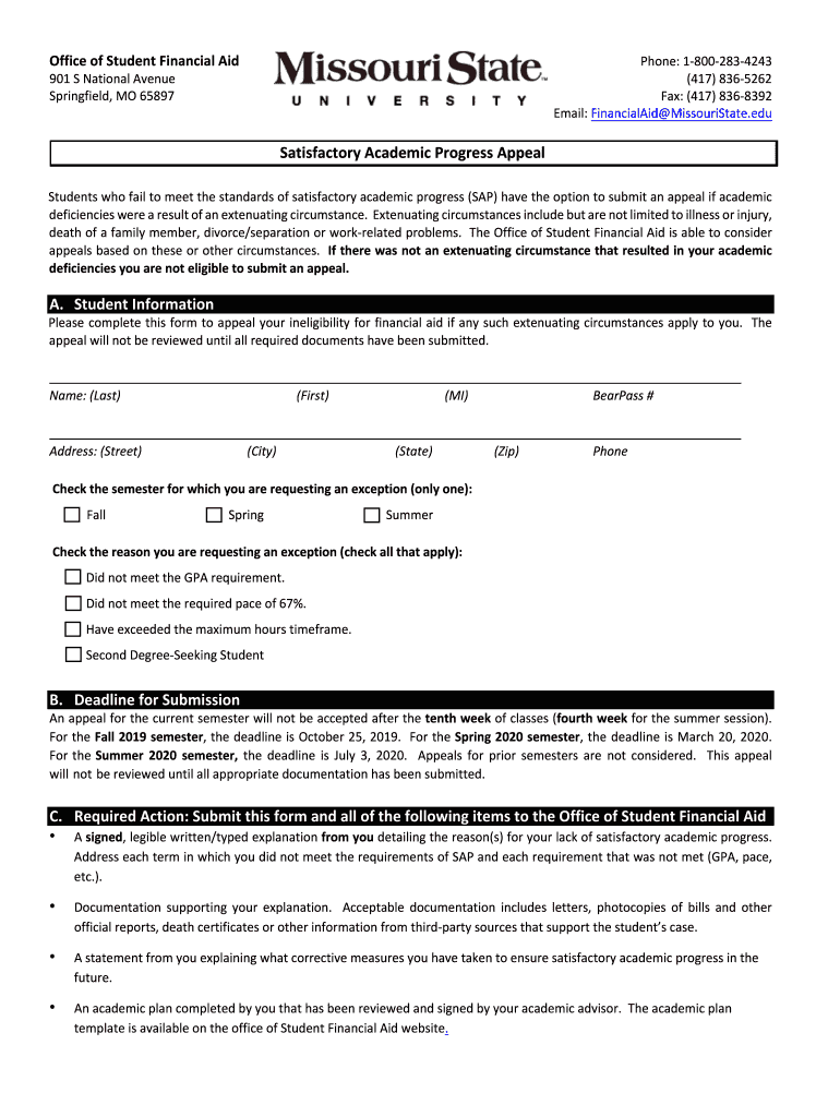 EmailFinancialAidMissouriState  Form