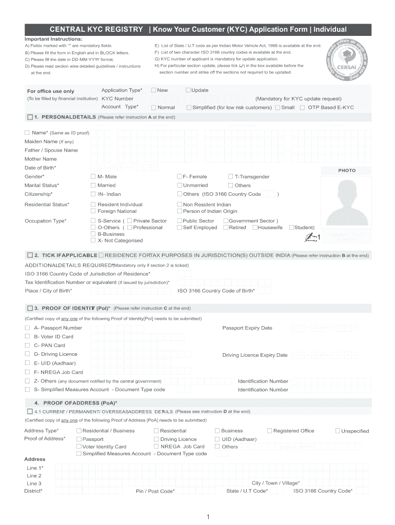 KYC Application Form Shriram General Insurance