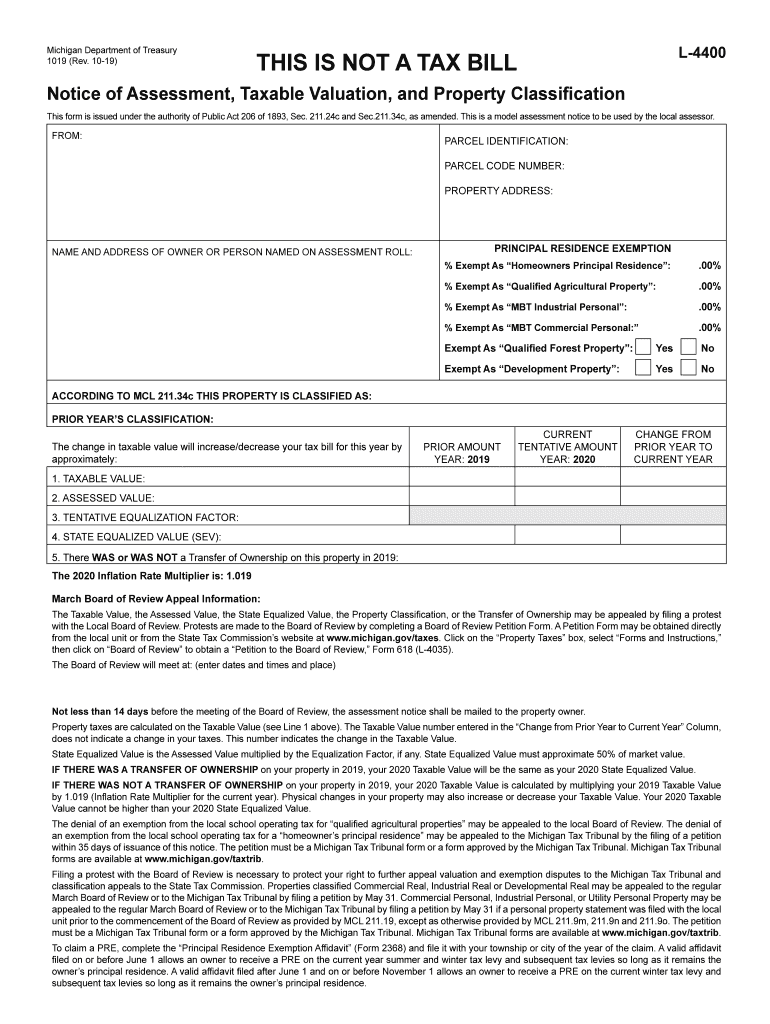 Michigan Uc 1019  Form