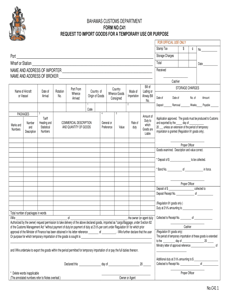 C41 Form