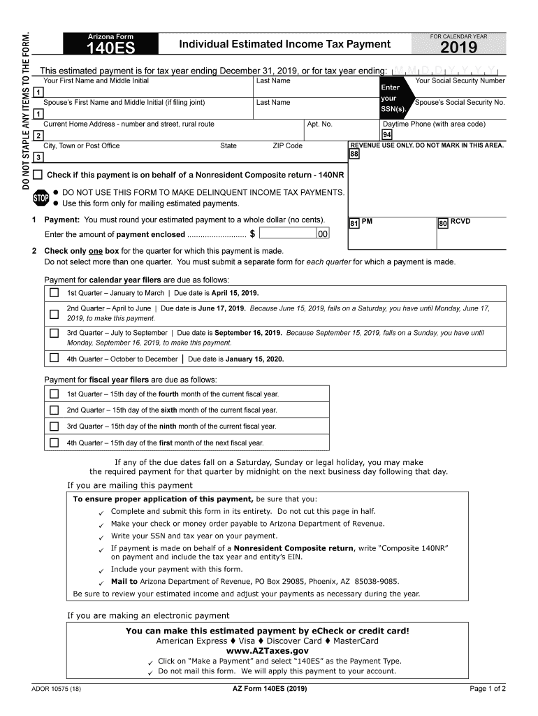 Az Estimated Tax Forms