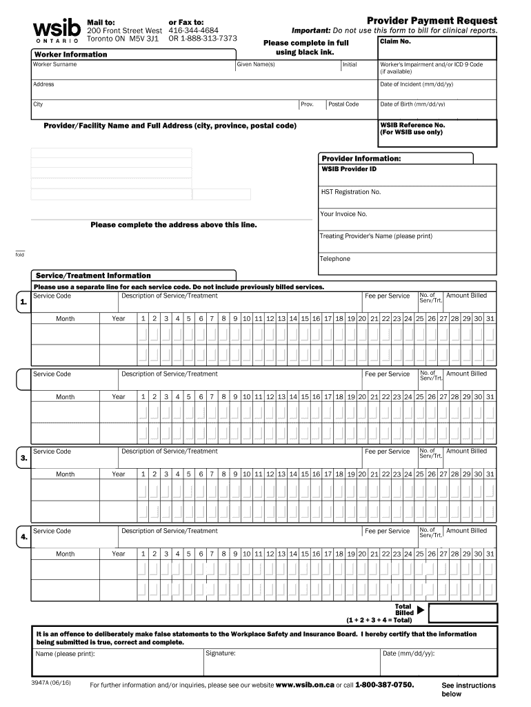 Wsib Payment Form