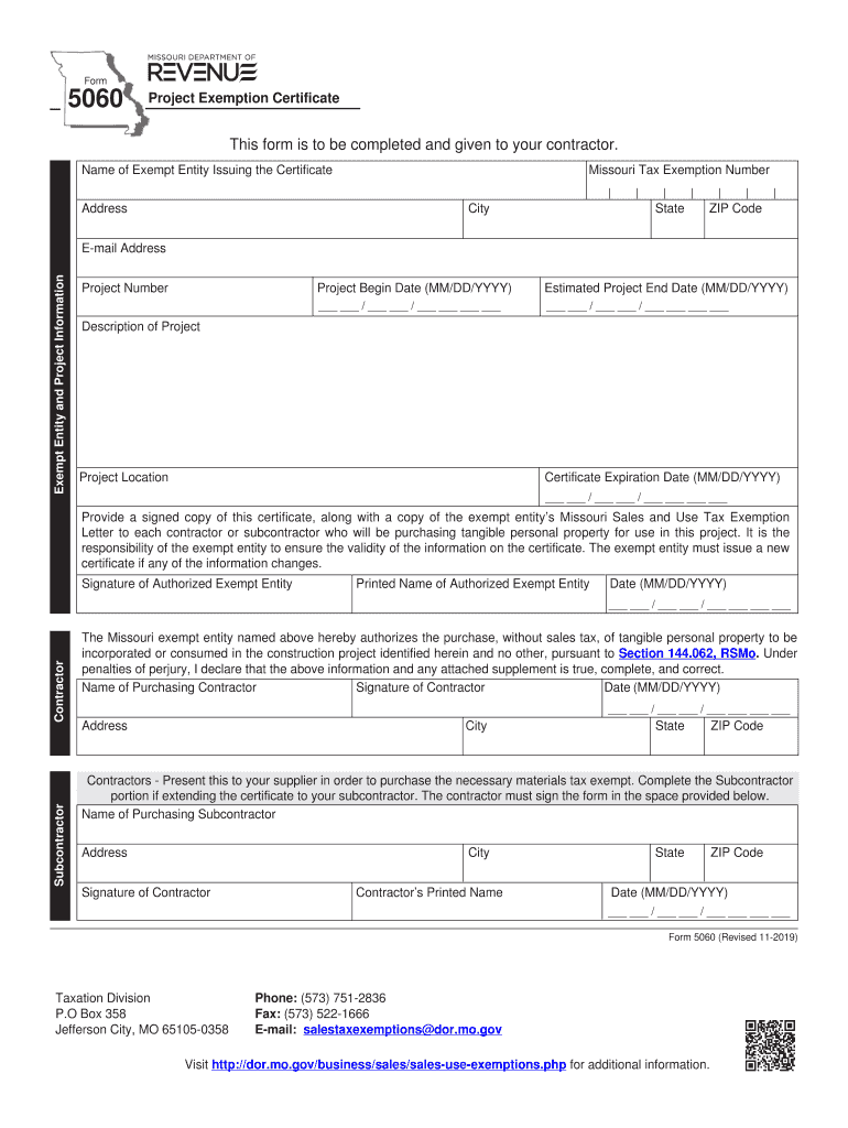 Missouri Exemption Form Fill Out and Sign Printable PDF Template