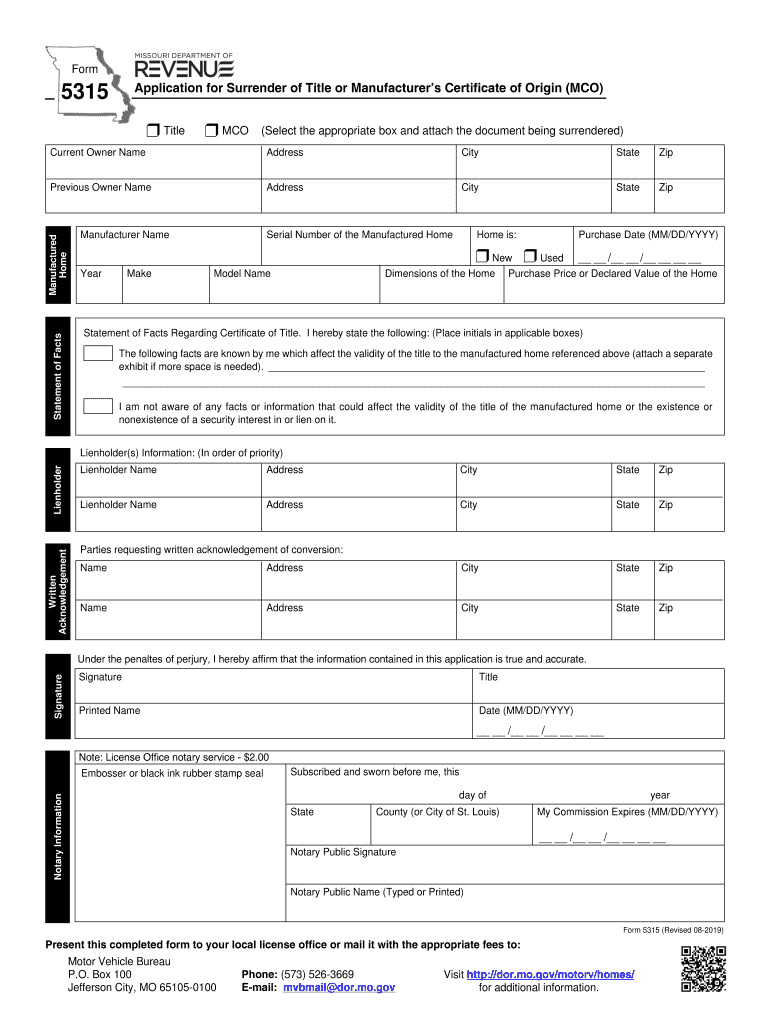 Form 5315