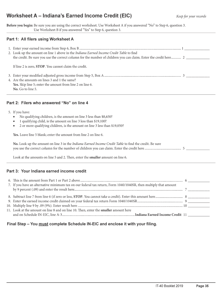  Get and Sign it 40 Indiana Tax Booklet Form 2020