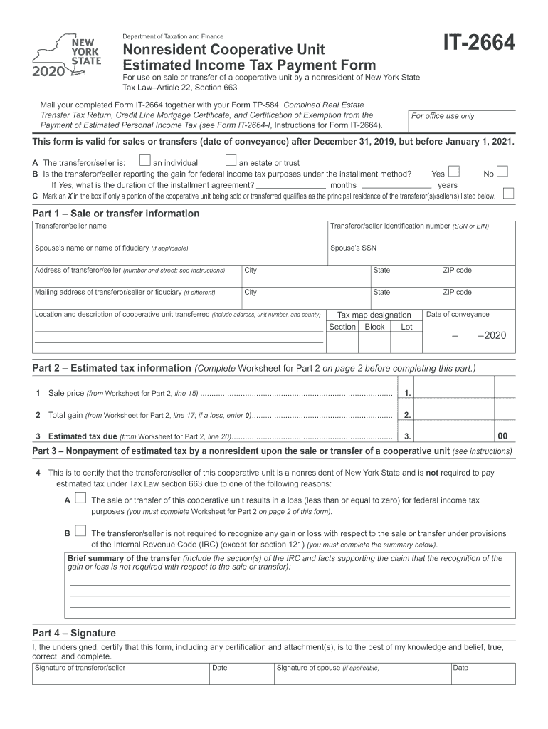 New York Estimated Tax  Form