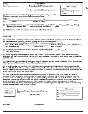 MR 505 Ohio Department of Transportation Dot State Oh  Form