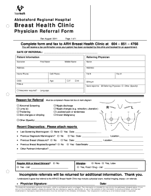 Referral Form Fraser Health Authority
