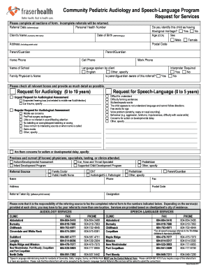 Fraser Health Referral Forms