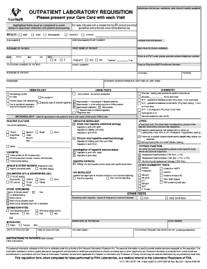 Laboratory Requisition Form