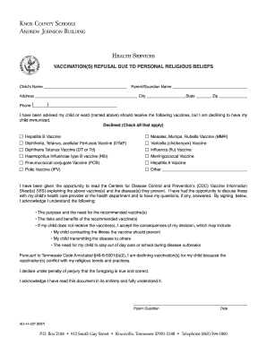 Printable Immunization Exemption Form Tennessee Fill Out And Sign Printable Pdf Template Signnow