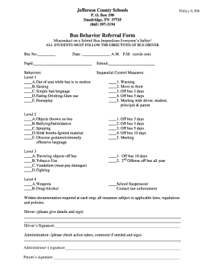 Bus Referral  Form