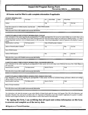 Impact Aid Form