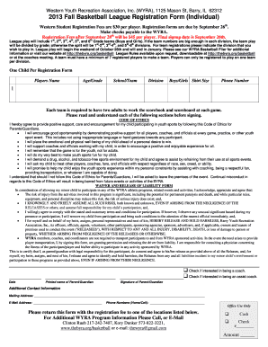 Barry Il Basketball League  Form