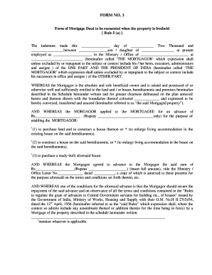 Sbi Indenture of Mortgage  Form