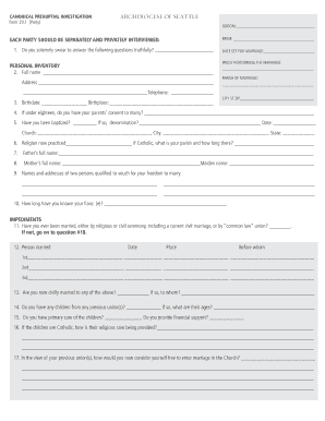 Seattle Diocese  Form