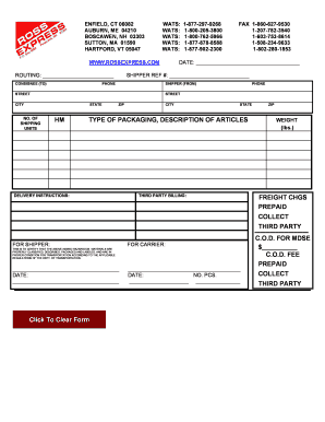 Ross Express Bol  Form