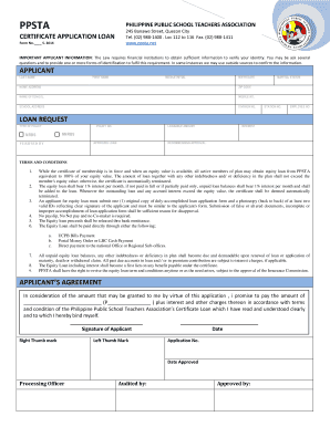 Ppsta Online Loan Application  Form