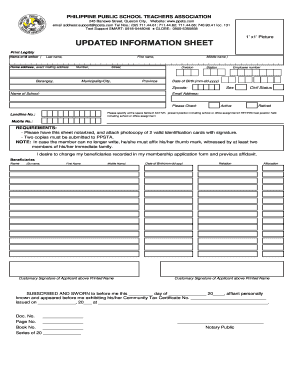 Ppsta Information Sheet for Beneficiaries