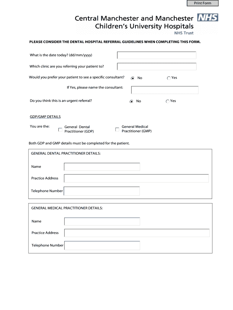 What Does Nhs Online Referral Form Look Like