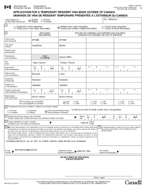 Imm5257b Canada  Form