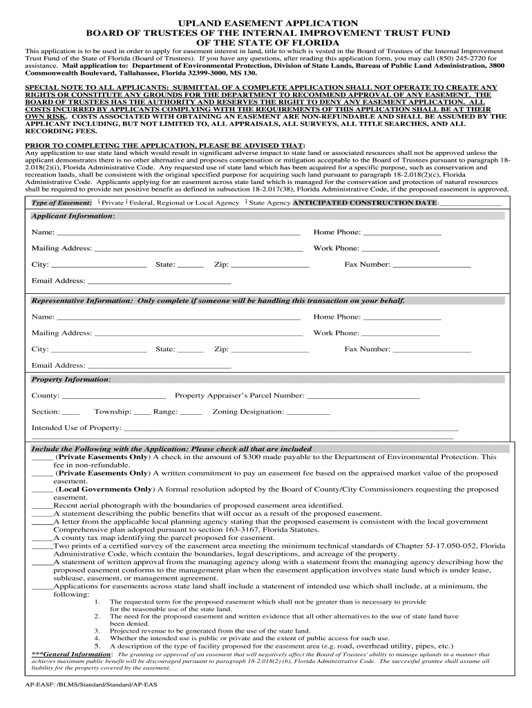 Upland Easement  Form