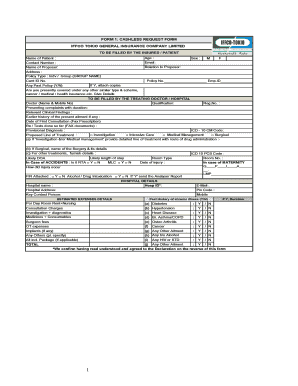 Iffco Tokio Pre Auth Form