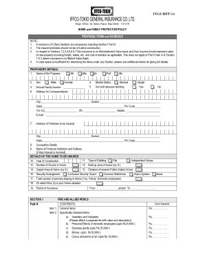 Iffco Tokio Proposal Form