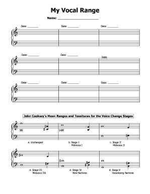 My Vocal Range  Form