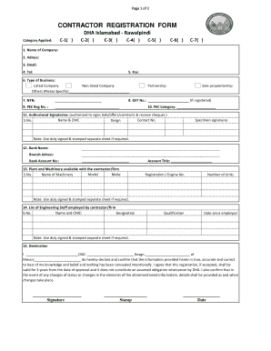 Dha Islamabad Job Application Form