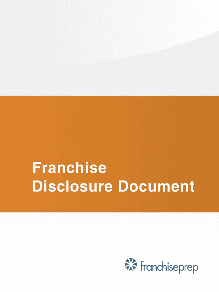 Sample Franchise Disclosure Document FDD FranchisePrep  Form