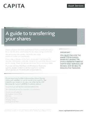 Capita Stock Transfer Form