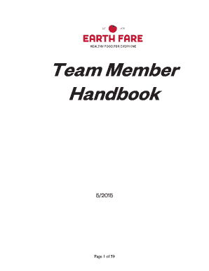 Earth Fare Employee Portal  Form