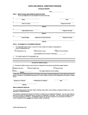 Dhmh 4245 Form
