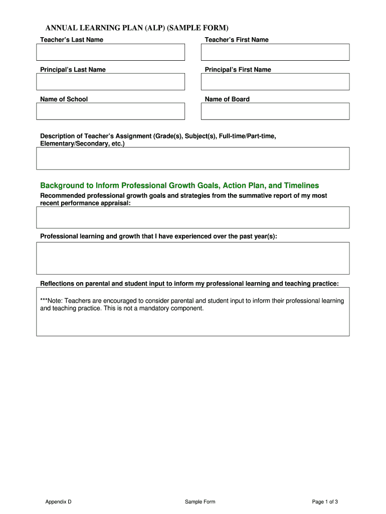 Get and Sign Annual Learning Sample  Form
