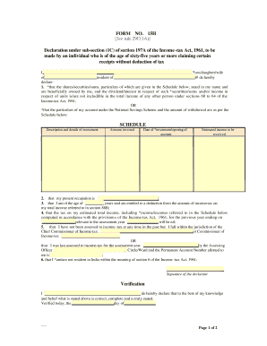 Form No 15h See Section 197a 1c and Rule 29c