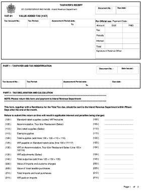 Vat Return Form PDF