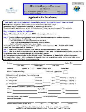 Fl School Enrollment County  Form