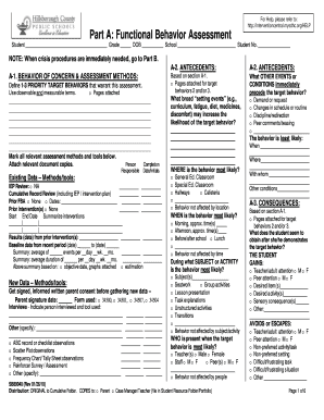 Part a Functional Behavior Assessment Intervention Central Interventioncentral Mysdhc  Form