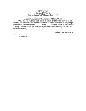 3 FORM VI a See Rule 252 Viii Contract LabourR&amp;A Central Col Gujarat Gov