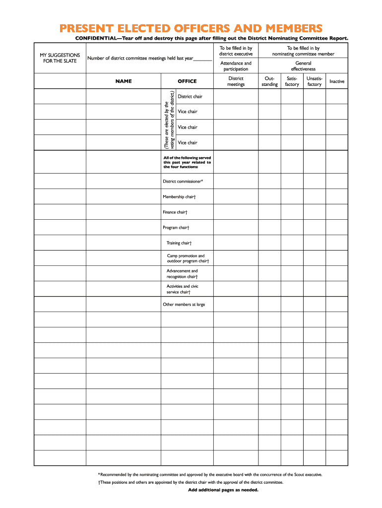  Nominating Committee Form 2011-2024