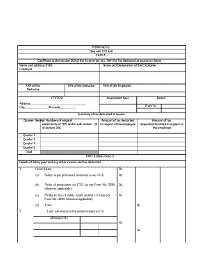  &quot;FORM NO 16 See Rule 311a PART a Certificate under Section Webtel 2010-2024