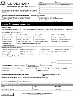 Malaysia Bank Form