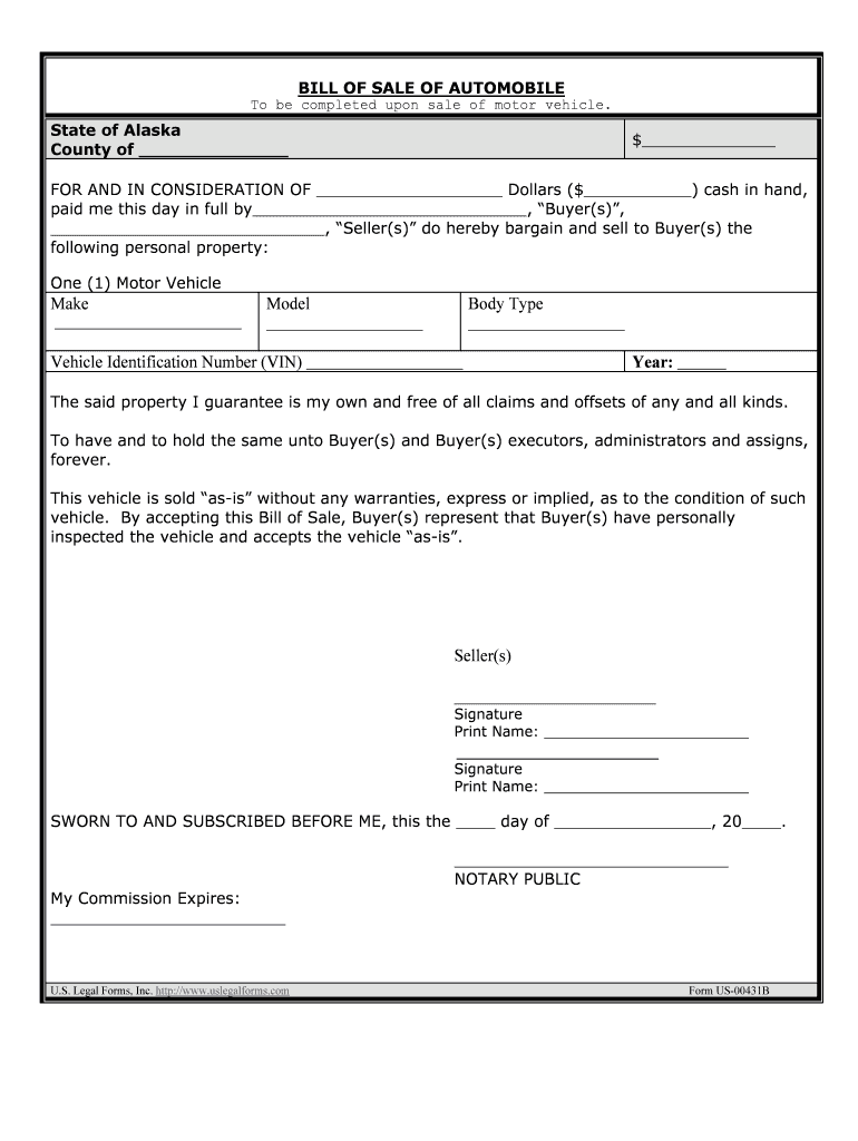 Fill and Sign the Bill of Sale Form North Carolina Vehicle Bill of Sale 