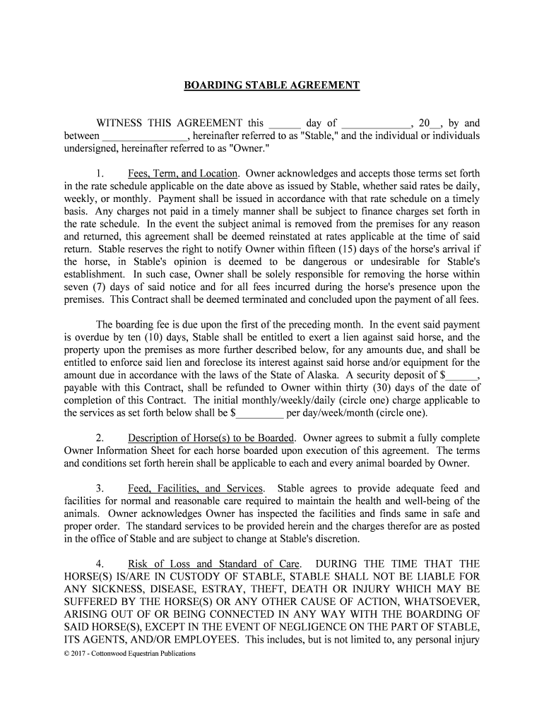 BOARDING CONTRACT IPage  Form