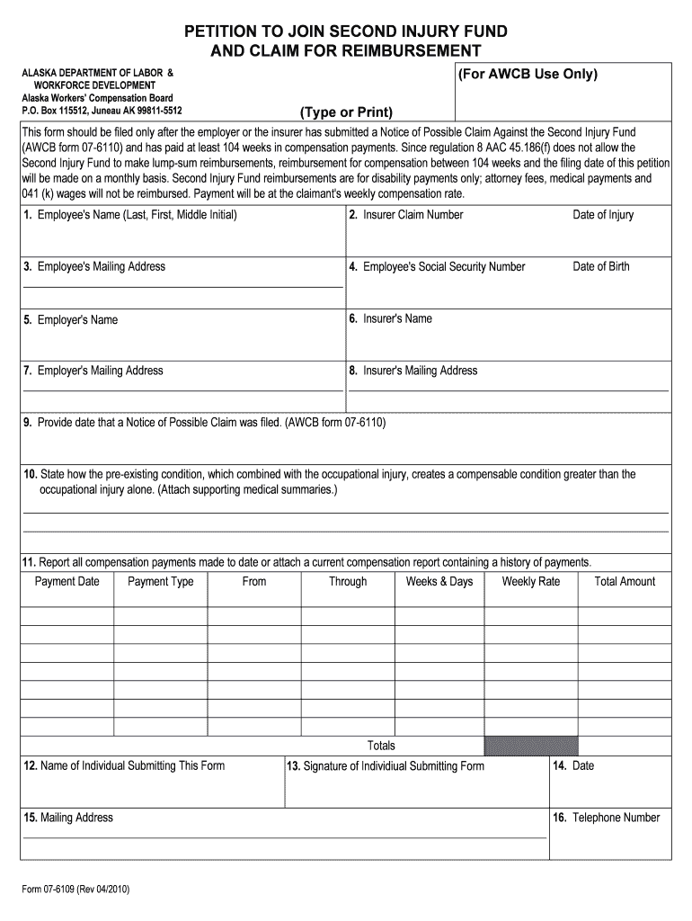 Compensation Report AlaskaWorkers Comp Forms Workflow