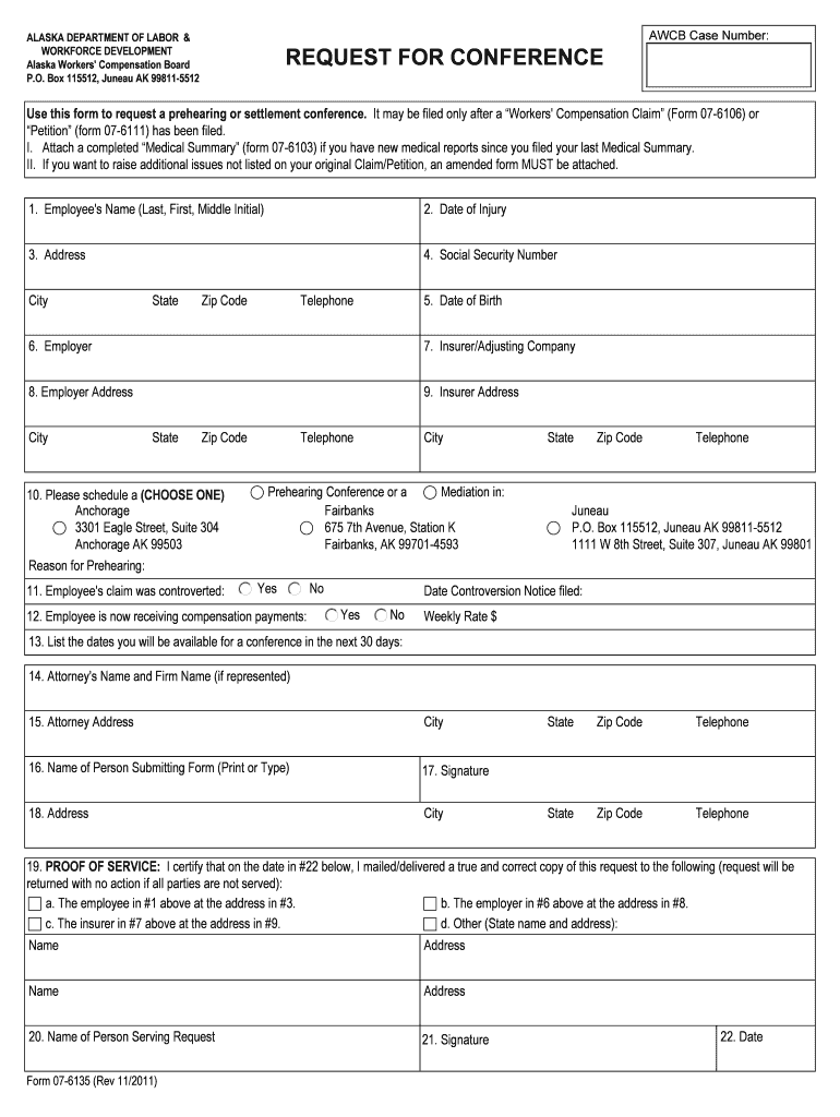 AWCB Case Number  Form