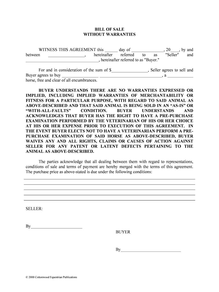 Equipment Purchase Agreement and Bill of Sale  Form