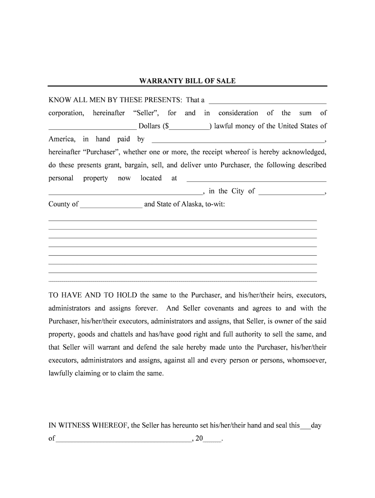 How to Write Up a Bill of Sale When Giving it Away for it  Form