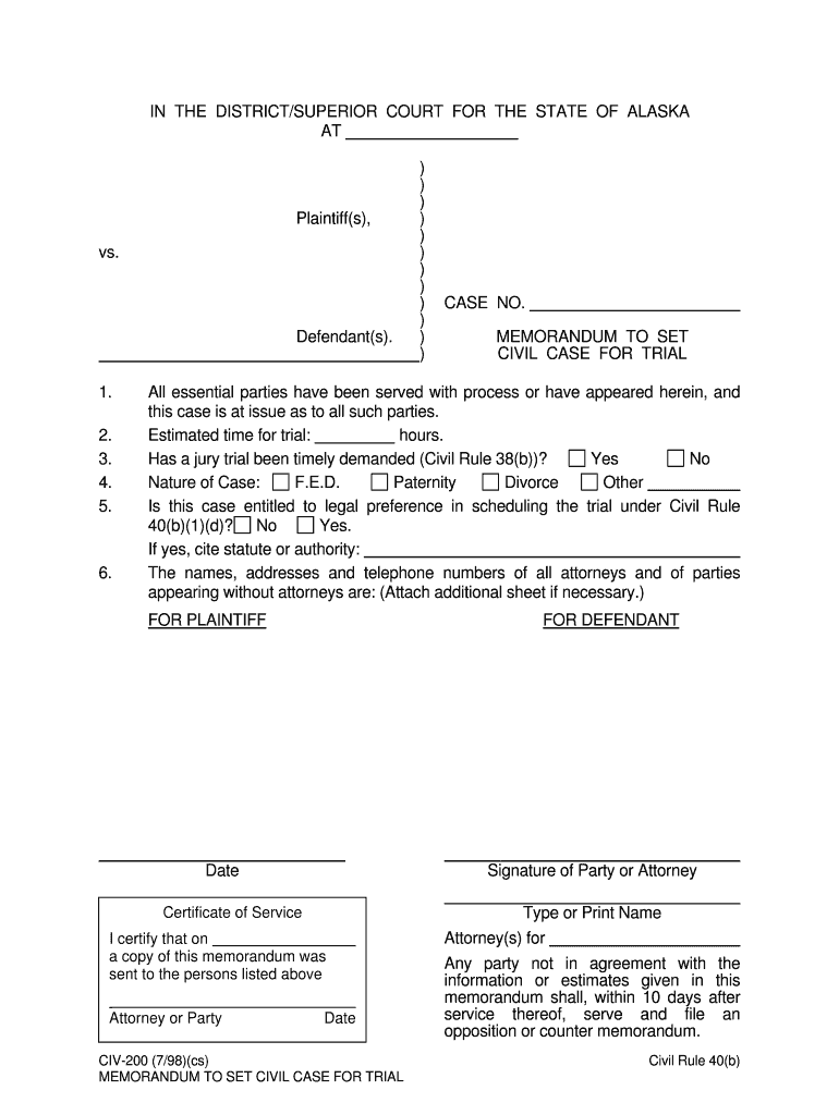 MEMORANDUM to SET  Form